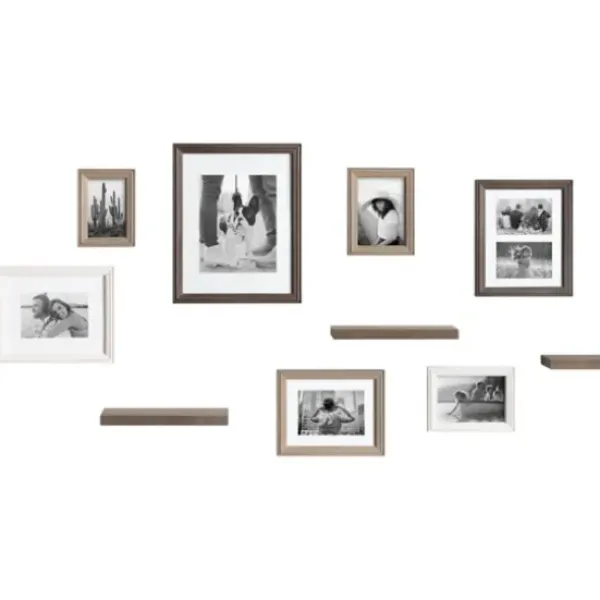 Gallery Wall Frames-Kirkland's Home Bordeaux 10-Pc. Gallery Wall Frame And Shelf Set