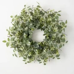 Wreaths-Kirkland's Home Botanical Foliage Wreath Green