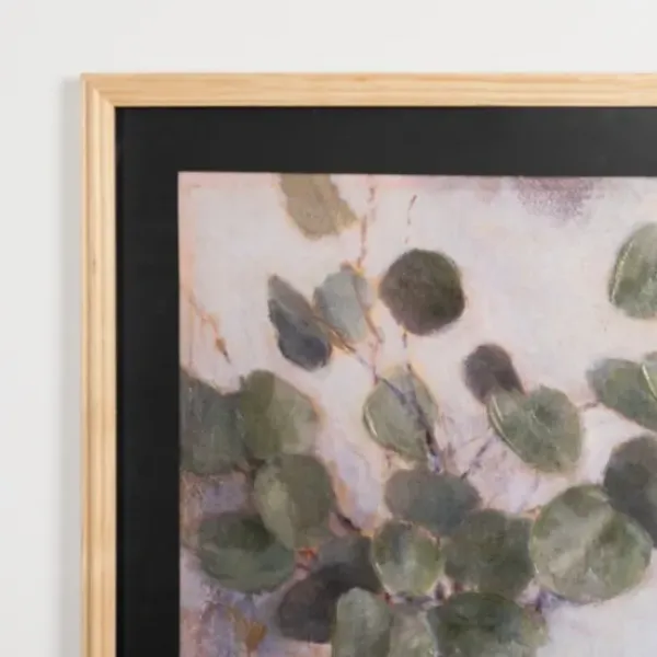 Framed Art-Kirkland's Home Botanical In Blue Vase Framed Art Print Blue/Green/White
