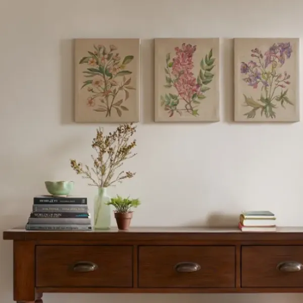 Canvas Art-Kirkland's Home Botanical Linen Art Prints, Set Of 3 Multi