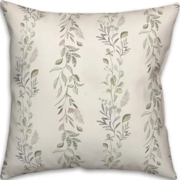 Pillows-Kirkland's Home Botanical Vines Pillow White