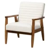 Accent Chairs-Kirkland's Home Boucle & Wood Frame Accent Chair Ivory