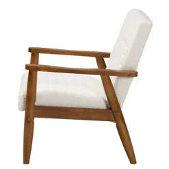 Accent Chairs-Kirkland's Home Boucle & Wood Frame Accent Chair Ivory