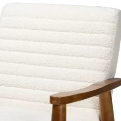Accent Chairs-Kirkland's Home Boucle & Wood Frame Accent Chair Ivory