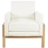 Accent Chairs-Kirkland's Home Boucle Wood Frame Accent Chair White