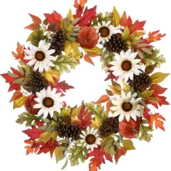 Wreaths-Kirkland's Home Bountiful Sunflowers Autumn Blend Wreath Multi