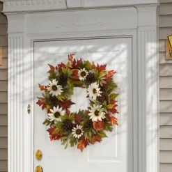 Wreaths-Kirkland's Home Bountiful Sunflowers Autumn Blend Wreath Multi