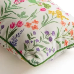 Pillows-Kirkland's Home Brackeen Wildflower Lumbar Pillow Ivory/Multi