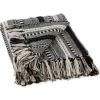 Blankets & Throws-Kirkland's Home Braided Fringe Throw Black