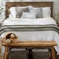 Blankets & Throws-Kirkland's Home Braided Fringe Throw Black