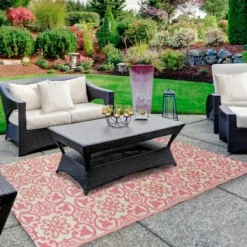 Outdoor Rugs-Kirkland's Home Braided Leah Indoor/Outdoor Area Rug, 5X8 Gray