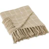 Blankets & Throws-Kirkland's Home Brandy Plaid Fringed Throw Tan