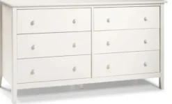 Dressers & Chests-Kirkland's Home Brazilian Pine Wood 6-Drawer Dresser White