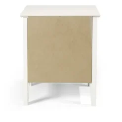 Nightstands-Kirkland's Home Brazilian Pine Wood Nightstand White