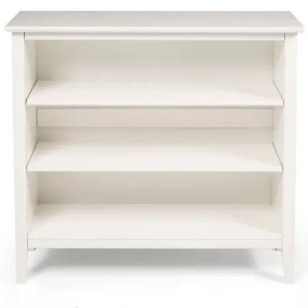 Bookshelves-Kirkland's Home Brazilian Pine Wood Short Bookshelf White