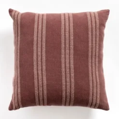 Pillows-Kirkland's Home Brick Providence Stripe Pillow Red