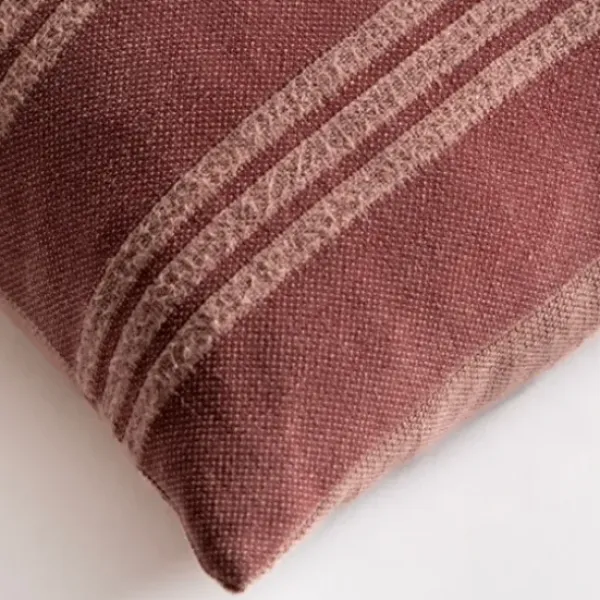 Pillows-Kirkland's Home Brick Providence Stripe Pillow Red