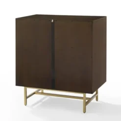 Cabinets & Sideboards-Kirkland's Home Brielle Golden Circle Wine Cabinet Brown