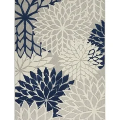 Outdoor Rugs-Kirkland's Home Bright Abstract Floral Outdoor Area Rug, 5X7 Blue/Red/Green