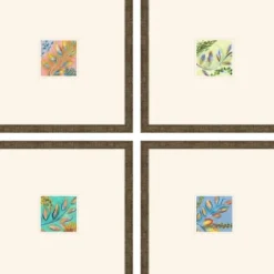 Framed Art-Kirkland's Home Bright Botanicals I Framed Art Prints, Set Of 4 White/Multi
