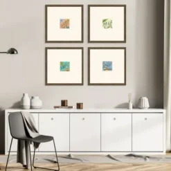 Framed Art-Kirkland's Home Bright Botanicals I Framed Art Prints, Set Of 4 White/Multi
