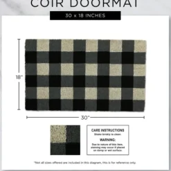 Doormats-Kirkland's Home Bright Summer Blossoms Coir Doormat Tan/Pink/Yellow