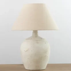 Table Lamps-Kirkland's Home Bronson Cream Painted Table Lamp Tan