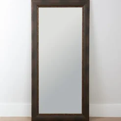 Full Length & Floor Mirrors-Kirkland's Home Bronze Beaded Framed Mirror, 31.4X65.4 In. Brown
