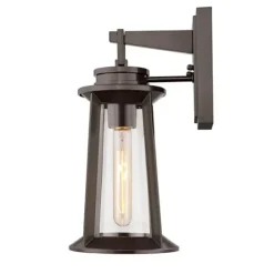 Outdoor Lighting-Kirkland's Home Bronze Bolling Outdoor Sconce Light Brown