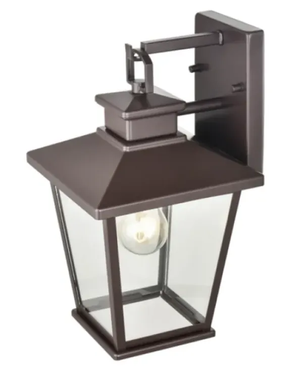 Outdoor Lighting-Kirkland's Home Bronze Classic Lantern Outdoor Sconce Brown