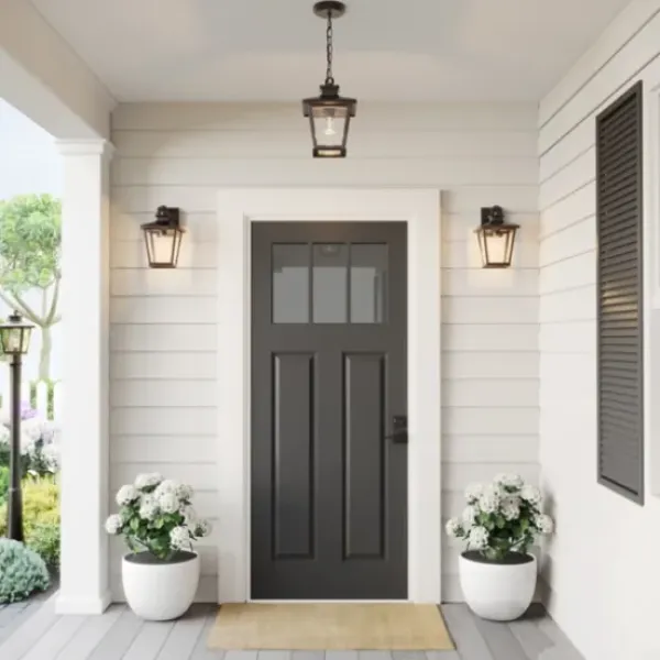 Outdoor Lighting-Kirkland's Home Bronze Classic Lantern Outdoor Sconce Brown