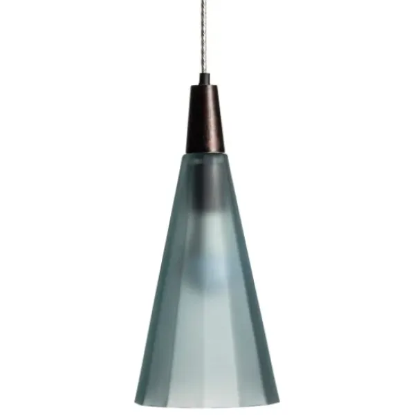 Table Lamps-Kirkland's Home Bronze Glass Ombre Slim Taper Pendant Lamp Green