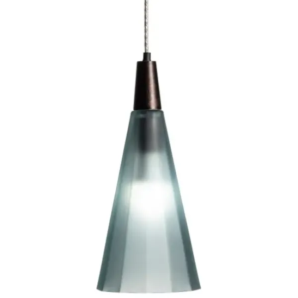 Table Lamps-Kirkland's Home Bronze Glass Ombre Slim Taper Pendant Lamp Green