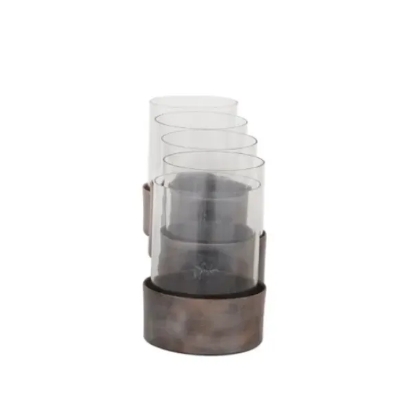 Candle Holders-Kirkland's Home Bronze Iron Runner Brown