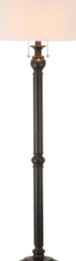 Floor Lamps-Kirkland's Home Bronze Jessie Floor Lamp Ivory