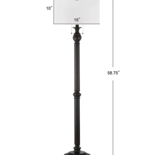 Floor Lamps-Kirkland's Home Bronze Jessie Floor Lamp Ivory