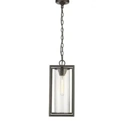 Outdoor Lighting-Kirkland's Home Bronze Lantern Outdoor Pendant Light Brown