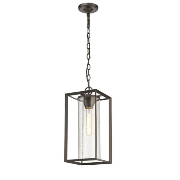 Outdoor Lighting-Kirkland's Home Bronze Lantern Outdoor Pendant Light Brown
