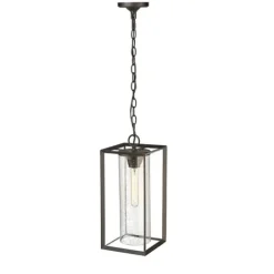 Outdoor Lighting-Kirkland's Home Bronze Lantern Outdoor Pendant Light Brown