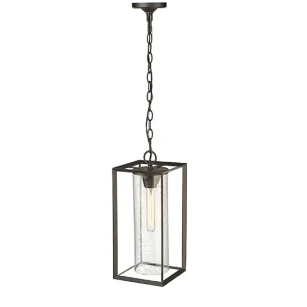 Outdoor Lighting-Kirkland's Home Bronze Lantern Outdoor Pendant Light Brown