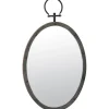 Decorative Mirrors-Kirkland's Home Bronze Metal Oval Ring And Rivet Trim Mirror
