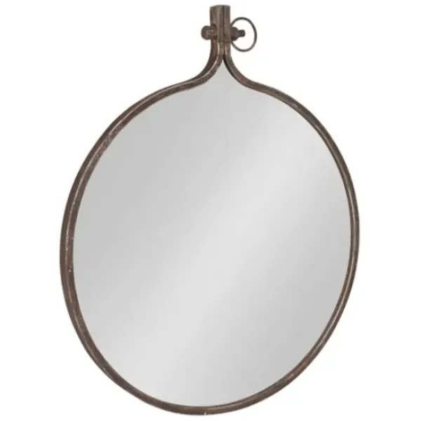 Decorative Mirrors-Kirkland's Home Bronze Metal Yitro Wall Mirror Brown