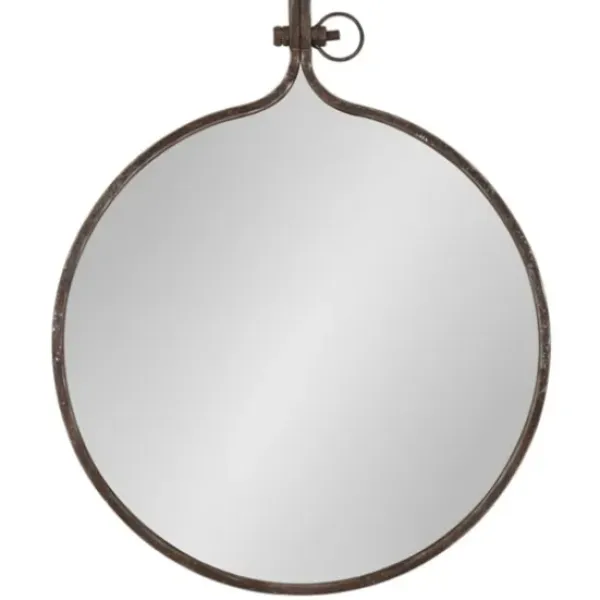 Decorative Mirrors-Kirkland's Home Bronze Metal Yitro Wall Mirror Brown