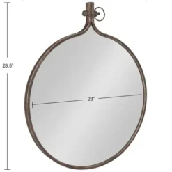 Decorative Mirrors-Kirkland's Home Bronze Metal Yitro Wall Mirror Brown