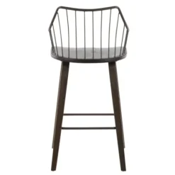 Bar Stools & Counter Height Stools-Kirkland's Home Bronze Poplar Wood Counter Stool Brown