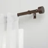 Curtain Rods & Hardware-Kirkland's Home Bronze Rhys Cylinder Curtain Rod, 72 In.