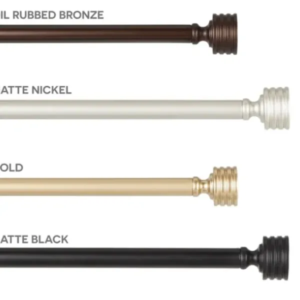 Curtain Rods & Hardware-Kirkland's Home Bronze Rhys Cylinder Curtain Rod, 72 In.