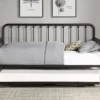 Beds & Headboards-Kirkland's Home Bronze Spindleback Metal Trundle Day Bed Brown
