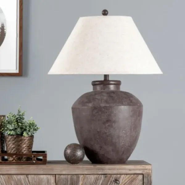 Table Lamps-Kirkland's Home Bronze Urn Resin Table Lamp Ivory