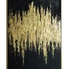 Canvas Art-Kirkland's Home Brooklyn Abstract Framed Canvas Art Print Black/Gold
